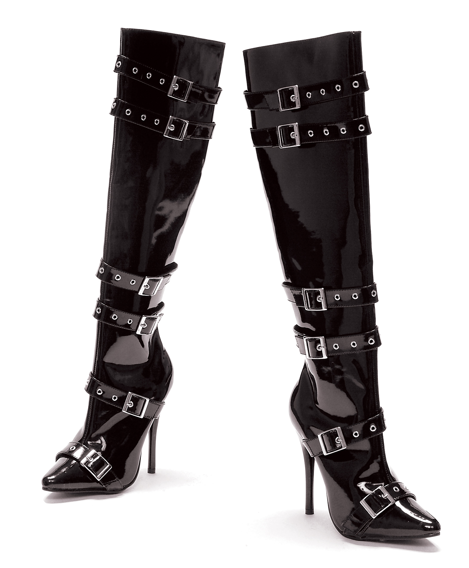 Lexi - 5 Inch Stiletto Boots with Buckle Straps